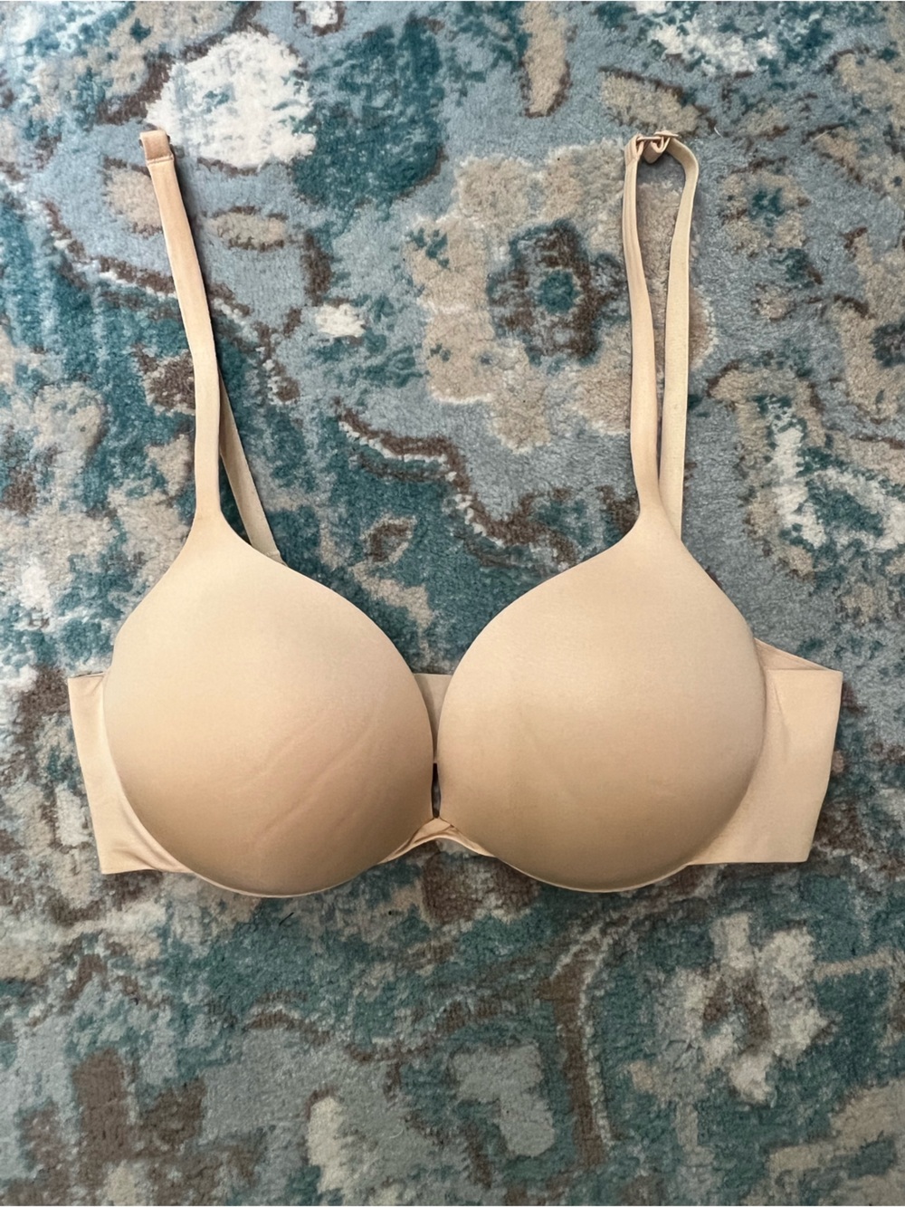 SKIMS Nude Padded T-Shirt Bra with Adjustable Straps